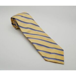 Daniel Cremieux Signature Collection Yellow Blue Striped SilkTie Limited Edition